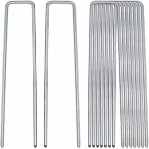 부직포고정핀 지상 말뚝 50100개 1015CM 아연 도금 정원 스테이플 조경 U형 야외 잡초 방지