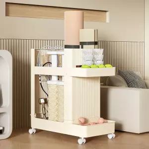 운동기구 정리함 요가매트 수납 라켓 이동식 바구니 트롤리 클래식 화이트