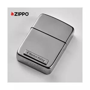 ZIPPO 라이터 1941 티타늄 엠블럼 디자인 블랙