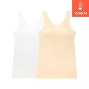 수아팜 주니어 2단계 에어웜 런닝브라 2매 세트_아이보리,스킨