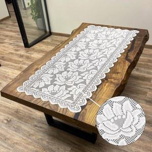 프랑스어 꽃 레이스 테이블 러너 북유럽 흰색 식탁보 장식 커피 Tv 캐비닛 스카프