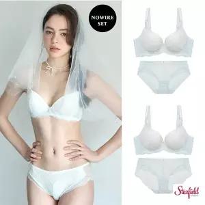 EBLIN 에블린 노와이어세트 웨딩 브라 에메랄드 EBBRF2445M