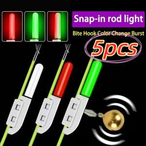 [호환품]5pcs 전자 바이트 알람 낚시 LED 표시기 스틱 막대 벨 CR425 배터리 (없음) 야간
