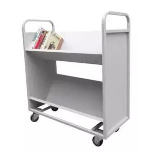 이동식 북트롤리 북카트 책 웨건 선반 정리함 반납대