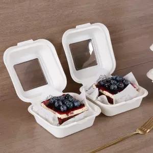 투명창 테이크아웃 포장 종이박스 햄버거 케이크