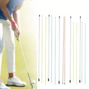 2개 골프 얼라인먼트 스틱 방향 표시 스윙 가이드 도구 투명 튜브 케이스 포함 풀 연습용