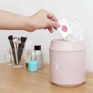 미니멀리즘 책상 화장대 베드룸 원터치 예쁜캔 휴지통 원터치 자동 휴지통