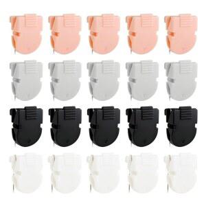 SpaceWings 20-PCS 미니 벽걸이 사각형 패브릭 패널 클립, 사진/포스터 카드 걸이 게시판용 푸시 핀 클립 - 사무실, 가정, 칸막이(다색)에 이상적입니다