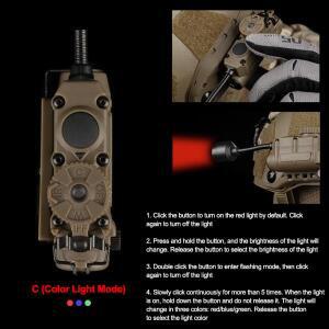 1Pc 전술 헬멧 빛 4 모드 LED 손전등 레이저 사냥 사이클링 낚시 헬멧 램프에 대 한 야외 야간 조명