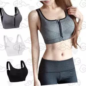 여성 스포츠브라 앞지퍼 하이서포트 운동브라 헬스 요가 피트니스 브라탑