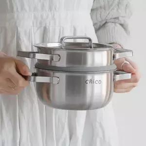 스테인레스 냄비 1인용 인덕션 미니 스텐레스 찜기 다용도 소형 캠핑용 분리형 주방용 가정용 찜통 계란