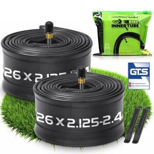 Hydencamm 2 /4 팩 20 /26x2.125 /2.40 자전거 튜브, 35mm AV 슈레이더 밸브가 장착된 내부 타이어 레버 2개가 부틸 /26x2.40 MTB /시티 바이크용 /2.20 /2.25 /2.30