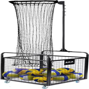 아카바이크 배구 세터 트레이너 네트 그물망 바퀴 달린 휴대용 카트 서브 스파이크 세팅 실내외 연습용