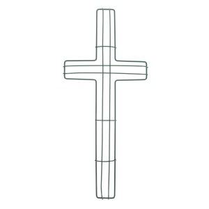 GARVALON 십자가 모양의 화환 홀더 철 프레임 크리스마스 및 부활절 장식용 만들기 랙 가정 상점용