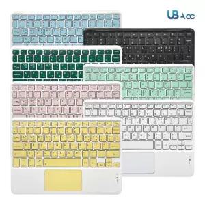 UB 울트라 슬림 BK2 터치 트랙패드 블루투스 키보드 저소음 충전식 태블릿PC 스마트폰 한글자판 국내발송