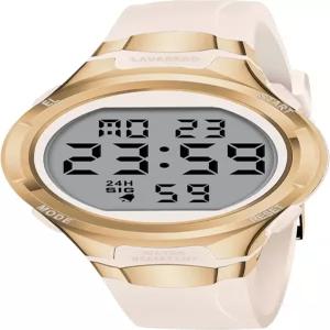 여성 스포츠용 타임버 시계 디지털 여성용 실리콘 스트랩 알람이 있는 방수 /Stopwatch /크로노그래프 /LED