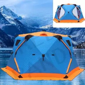 육각 얼음 낚시 텐트 겨울 방한 누빔 캠핑 동계 방풍 야외 보온 대형 레드판다몰 이글루 쉘터 빙어 빙판 육