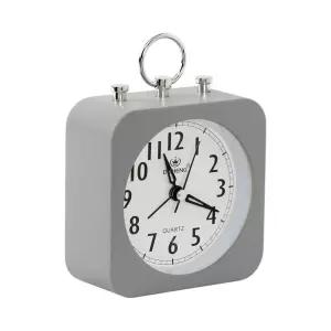 사각 알람 탁상시계 (그레이) DK26 무소음 인테리어 디자인 테이블 소형 장식