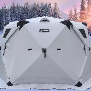 빙어 낚시 육각 큐브 겨울 오각 방한 누빔텐트 얼음낚시 웜홀 인조가죽 원터치 얼음 대각