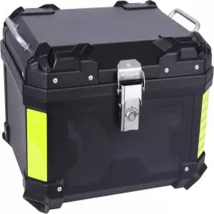 코솔리 모터사이클 탑 케이스 45L 알루미늄 트렁크 테일 박스 가방 가죽 안감 잠금 및 백 쿠션 방수 방진