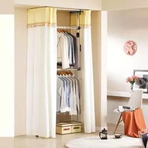 자취방 원룸베이직 옷장 조립식 오픈형 싱글 2단 폴 행거