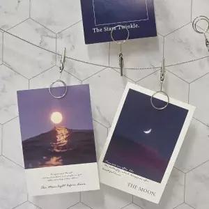 실버 폴라로이드 엽서 세트 집게 사진 (WFKB3X0)