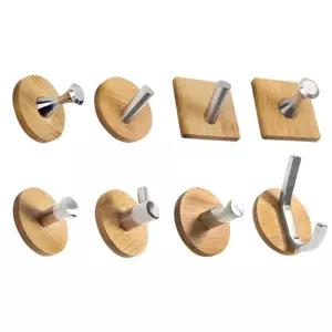 못없이 붙이는 강력부착 우드 인테리어 모던 벽후크/가방/벽고리/걸이/접착식/벽옷걸이/훅행거/부착용/멀티