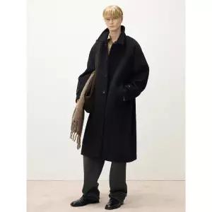 ILCORSO [캐시미어 블렌드] 스트럭처 발마칸 코트 네이비 IECO5F002N2 835019