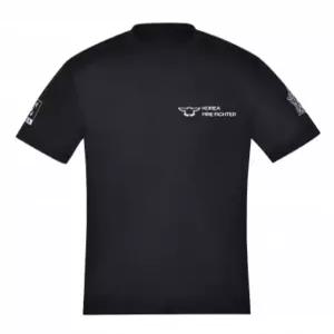 기능성 쿨라운드 티셔츠 소방공무원 119 전술 머슬 아웃도어 헬스티 소방티