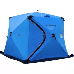 빙어낚시 육각 큐브텐트 68인용 방한 방풍 원터치 야외 블루