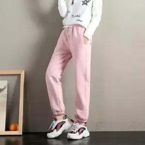 양털 겨울 기모 따뜻한 조거바지 여자 데일리 오버핏 WB63EC7