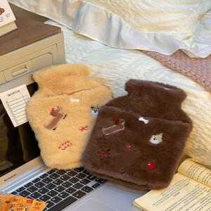 겨울용 플러시 충전식 핫 워터 백 신제품 2025 학생 기숙사 침대 손발 난방 도구 단색 전기 튜브