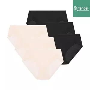 [수아팜] 주니어 모달 임파선 팬티 6매_스킨,블랙