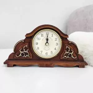 쿨래식 누비 엔틱 탁상시계(브라운) (KYR-WFGOR2U)