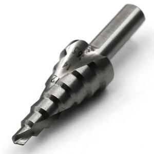 4-16.5mm 나선형 그루브 스텝 드릴 비트 12mm 생크 7 크기 알루미늄/목재 드릴링용 고속 강철 PVC 플레이트