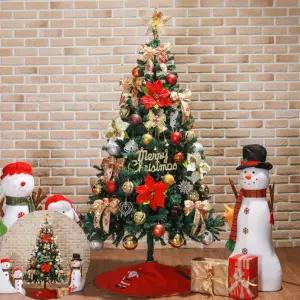 크리스마스 데코용품 카니발 골드레드 스카치트리 풀세트 180cm