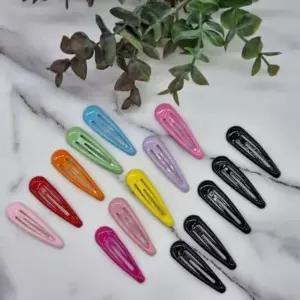 [하프클럽/셀러허브_여성트랜드패션]컬러 유광 이 5개 헤어 핀 블랙 똑딱 세