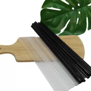 원바이 검정/투명 일자 플라스틱 빨대 7.0mm*210mm 벌크포장 10000개