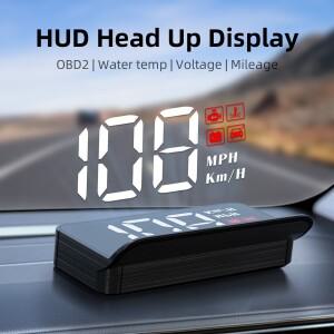 M3 HUD Obd2 디스플레이 온보드 컴퓨터 자동차 헤드 업 앞 유리 큰 글꼴 프로젝션 E-OBD 및 GPS  적합 M1