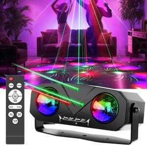 파티 디스코 볼 DJ 라이트 스트로브 댄스 사운드 활성화 리모컨 포함 무대 레이브 오션 스타 프로젝터 클럽