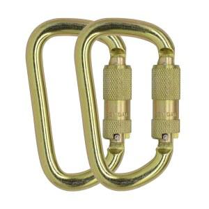 [미국배송] 자동 잠금 카라비너 45KN=10000파운드 헤비 듀티 대형 클립 암벽 등반 캠핑 헬스장 구조용 트위스트 카라비너(CE 등급 D형)