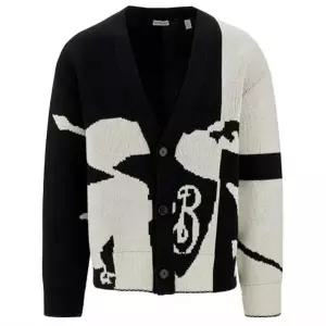 버버리 EKD 로고 울 남성 가디건 8095195 C1268