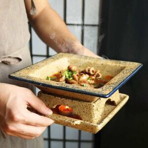 식 도자기 샤브샤브 1개 찜솥 오뎅탕 뚝배기 냄비 5인용 4 스키야끼 낮은 직화 나베