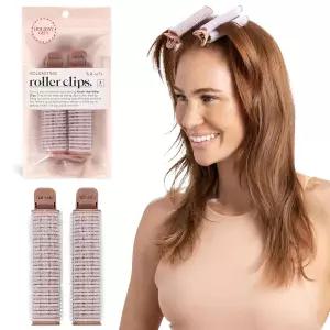 여성용 키치 볼륨 헤어 클립 - 및 컬용 롤러 제품 오래 지속되는 간편한 2pc 테라코타