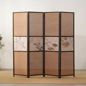 한옥 파티션 인테리어 이동식 한지문 문살 한식 공간분리 가림막 실내 접이식 칸막이 찻집