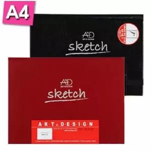 아트앤 S1005 검정 양장 스케치북 A4 제본 80그림 전문가용 미술준비물 화방용품 문구