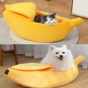 고양이 바나나침대 숨숨집하우스 방석 쿠션 고양이놀잇감 인테리어 숨숨 캣숨숨 냥이 놀이터