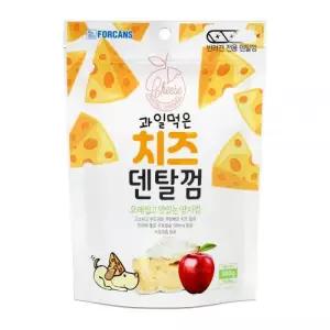 포켄스 치즈덴탈껌 강아지 간식 스틱 제거 사과맛 300g