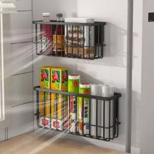 세탁실 냉장고 자석선반 무타공 키친타올홀더 수납 부착 화분걸이 철제벽 창틀