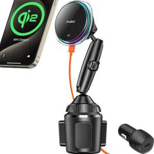 Qi2 컵 홀더 충전기용 A2C, 반도체 쿨러 고속 충전 기능이 있는 15W 무선 MagSafe 자동차 마운트, FALSE 17 Pro Max Air 16 Plus 15 14 13 12 시리즈, 마그네틱 FALSE 자동차 액세서리용